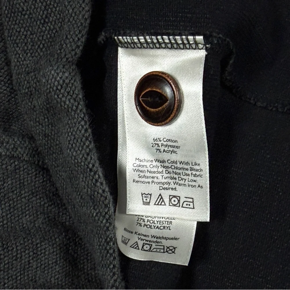 Eddie Bauer Charcoal Long Sleeve Henley Sweater‎ Shirt High Neck Button 1/4 XL - Picture 13 of 16